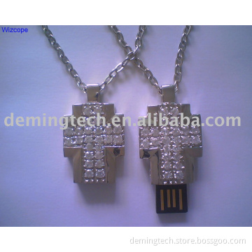 cross-shaped diamond USB flash disk